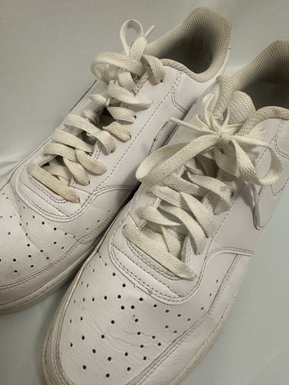 Nike Court Vision Low “Triple White” Sneakers Mens Size 12 - Picture 3 of 8